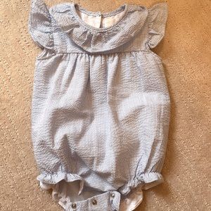 Cecil & Lou blue seer sucker bubble 18m